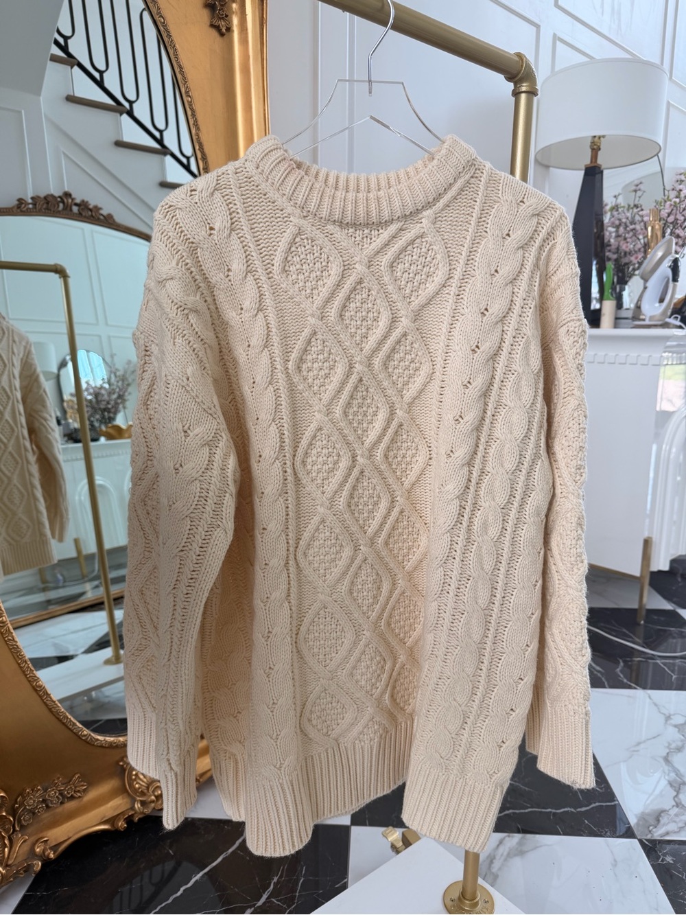 Lioness Cream Cable Knit Jumper